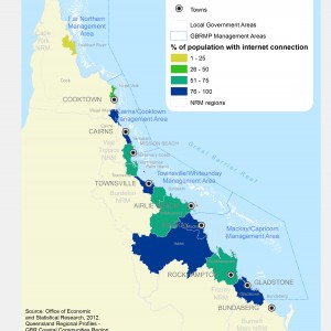 GBR Coastal Communities Percent of Population with Internet Connection by LGA 2012