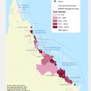 GBR Coastal Communities Total Families by LGA 2012 (ABS data)